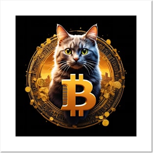 Bitcoin cat Posters and Art